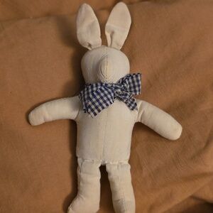 FRÈE Primitive style country stuffed handmade ribbon Rabbit a vintage rare item